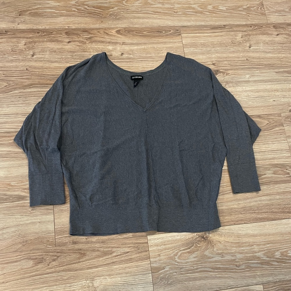 Lane Bryant - Grey V-Neck Sweater